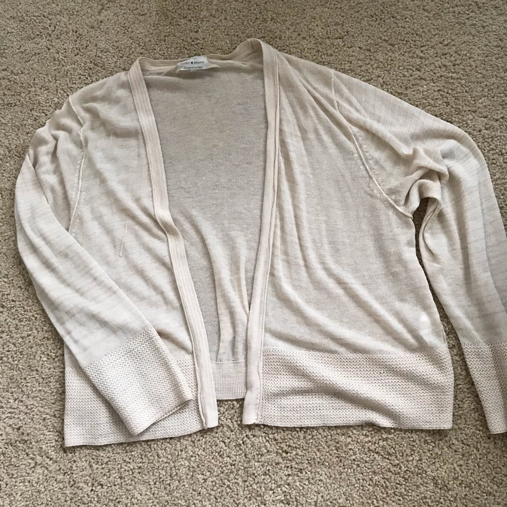 Lucky brand Cream cardigan